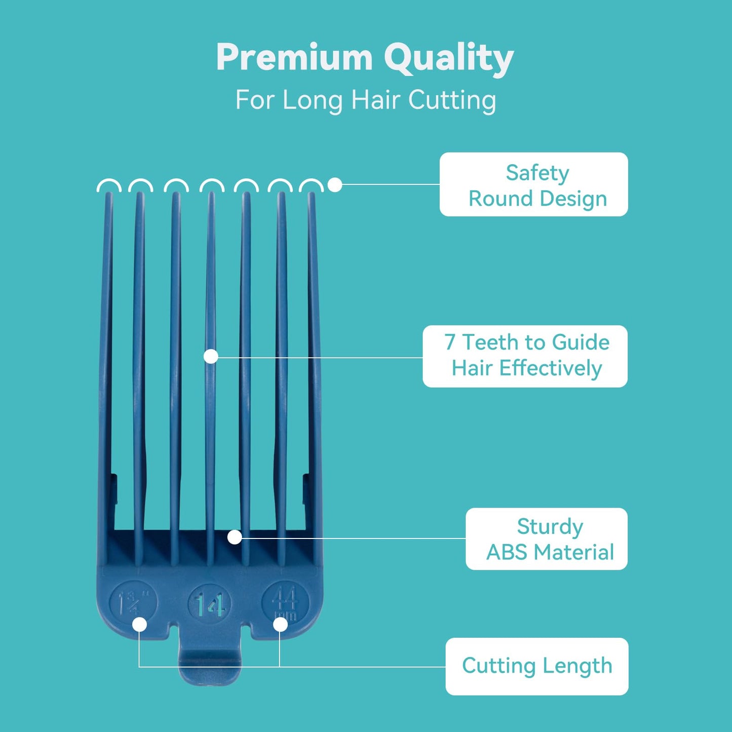 Clipper Guards 16 14 12 10 Compatible with Most Wahl Clippers, Color Coded Clipper Combs Replacement - 1.25", 1.5", 1.75" & 2"