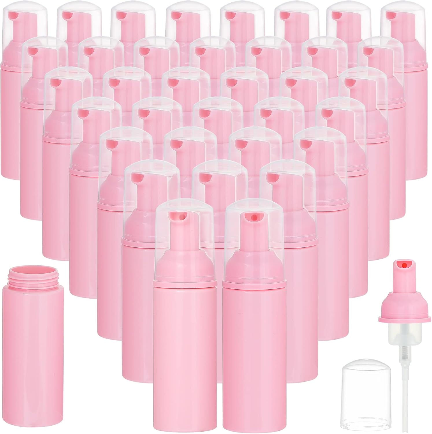 Travel Soap Dispenser Bottles - 35 Pack Mini 2 oz Foam Pump Bottles for Hand Sanitizer & Shampoo