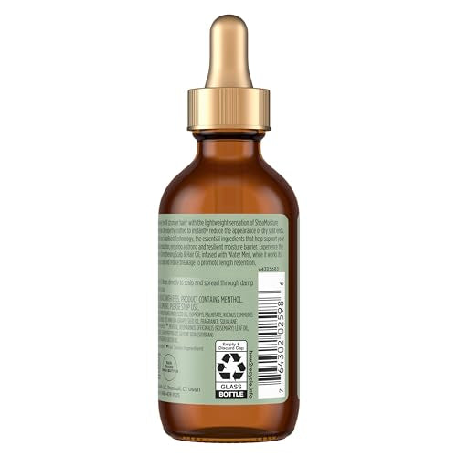SheaMoisture Strengthening Scalp & Hair Oil Rosemary & Vegan Collagen to Promote Length Retention & Invigorate the Scalp, with ScalpBoost Technology, 2 oz