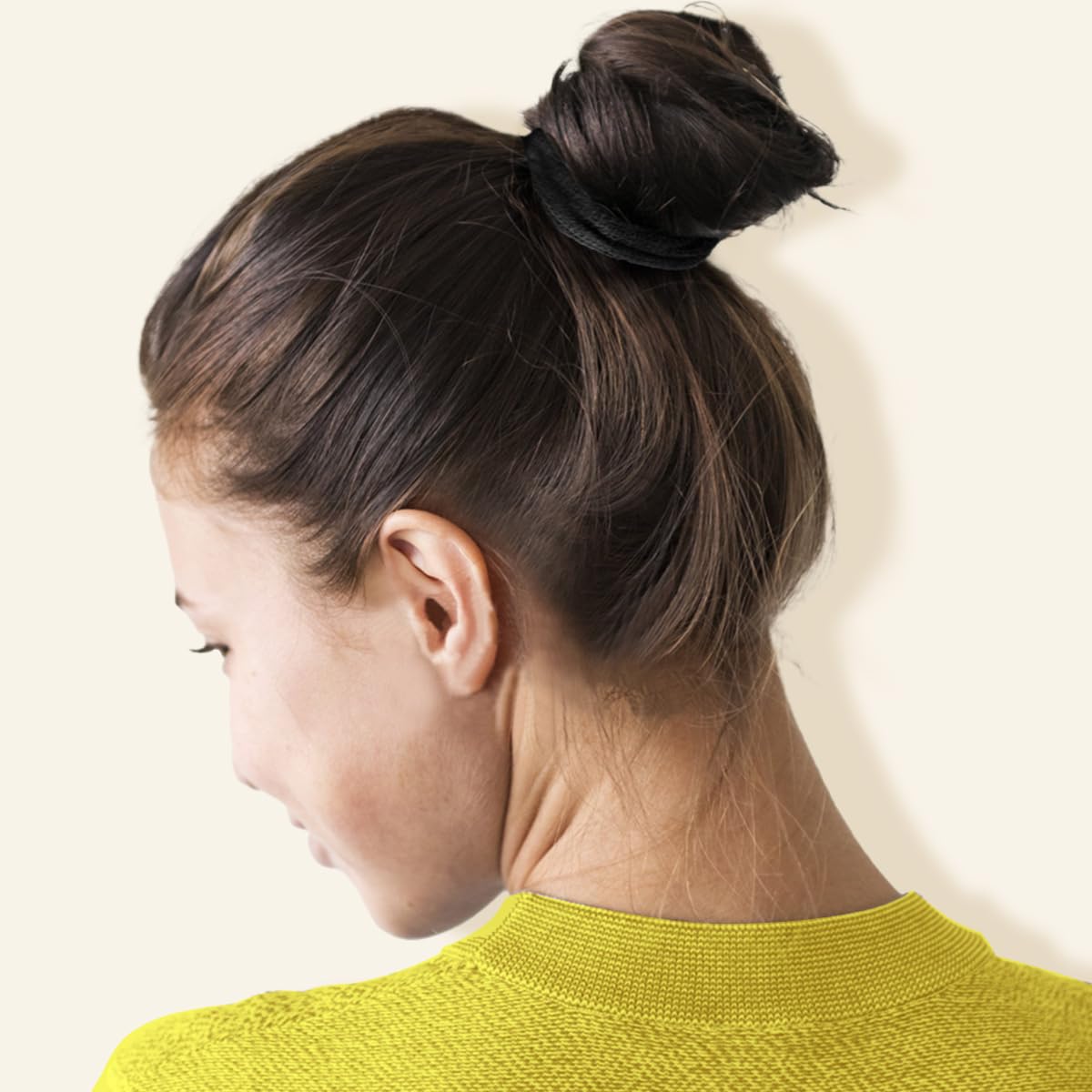 150PCS Hair Ties, IKOCO Black Hair Ties for Women No Damage, Cotton Seamless Ponytail Holders for Thick Hair