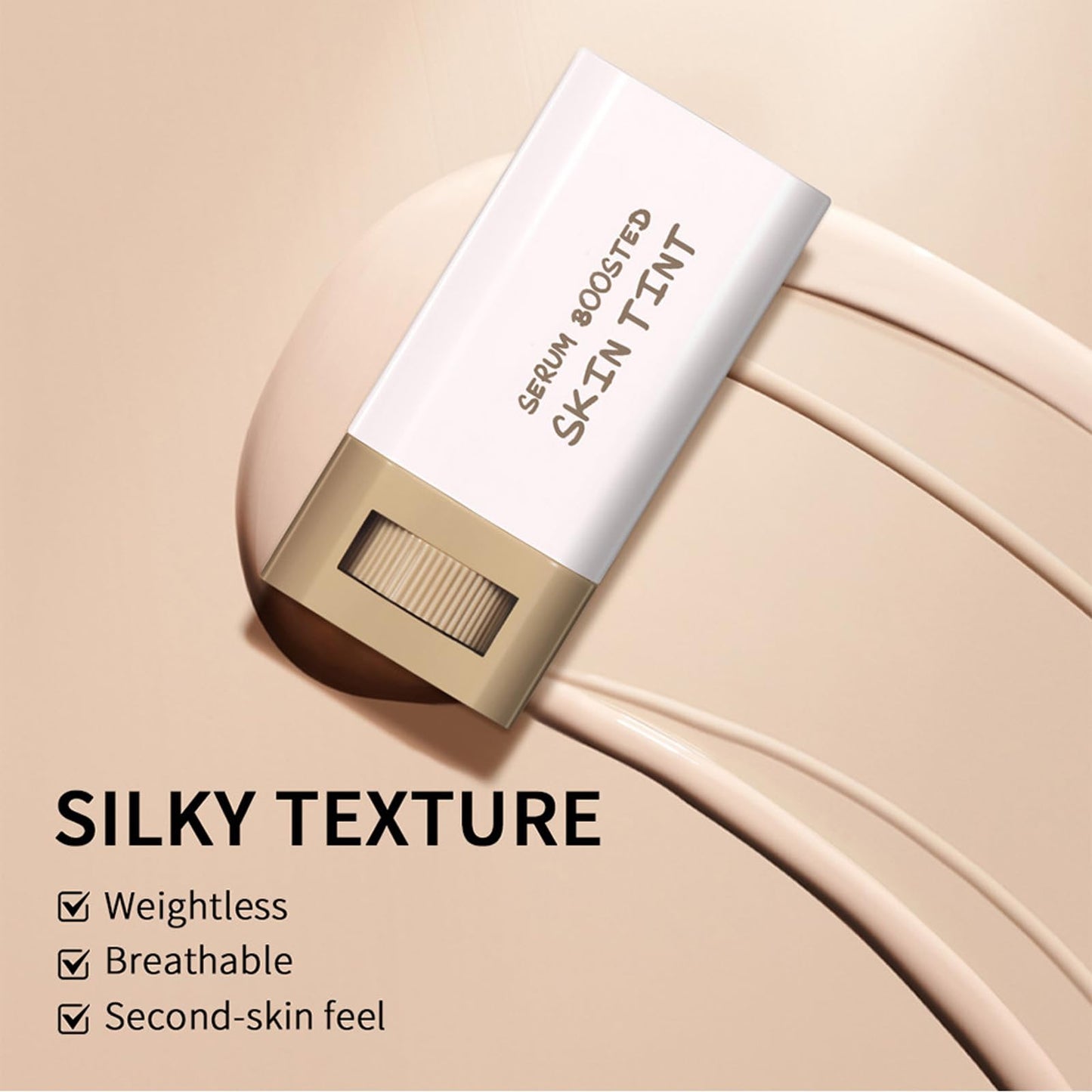 Covebalm Beauty Skin Tint, Serum Boosted Hydration skin tint for Black Women, Foundation Stick Beauty Balm, Lasting Moisturizing, Non-Greasy & Waterproof (#03)