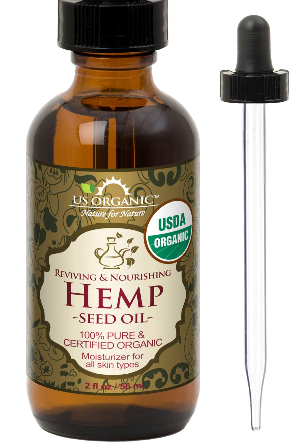 USDA Organic Sea Buckthorn Oil - 100% Pure Virgin, Anti-Aging Face & Hair Treatment, 1 oz