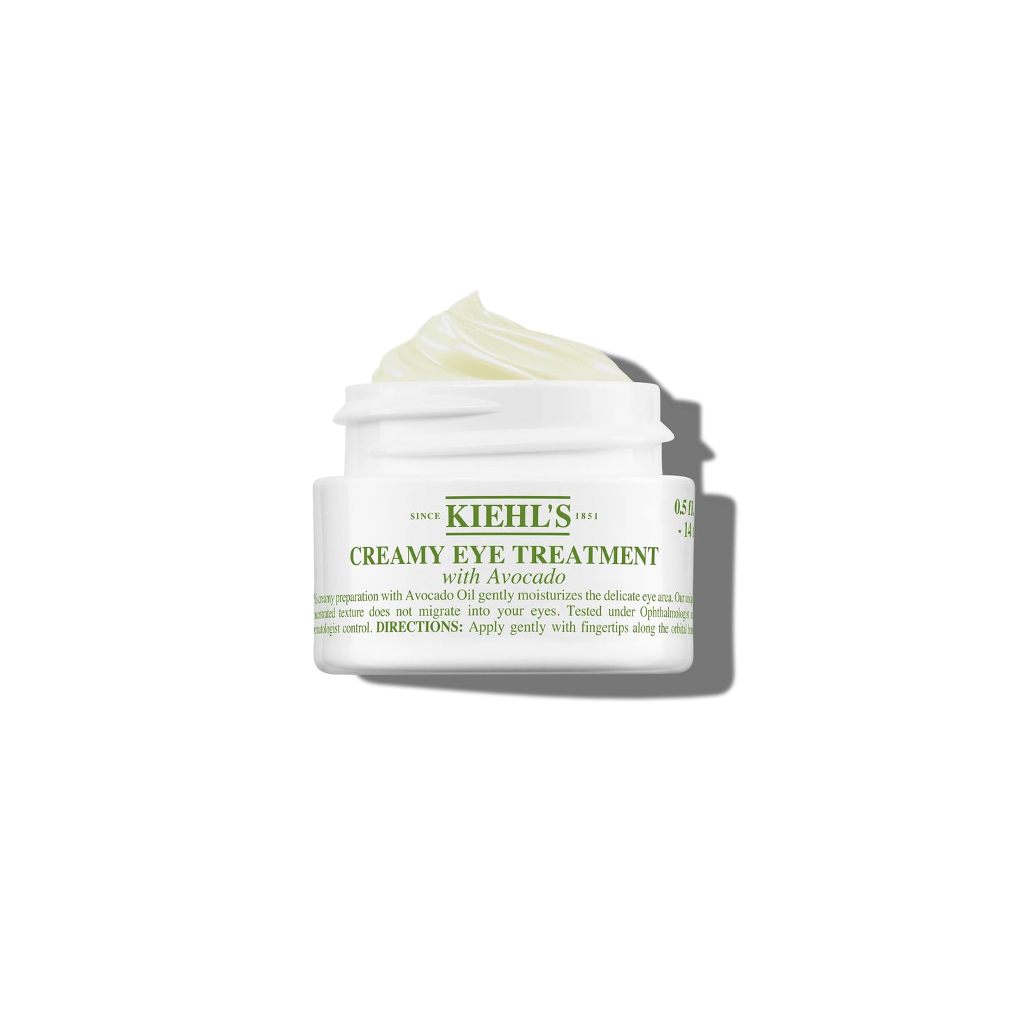 Kiehl's Avocado Eye Treatment, Nourishing and Hydrating Eye Cream, Avocado Oil and Caffeine to Energize and Invigorate Skin, Tired Eyes, 99% Naturally Derived Formula - 0.5 fl oz