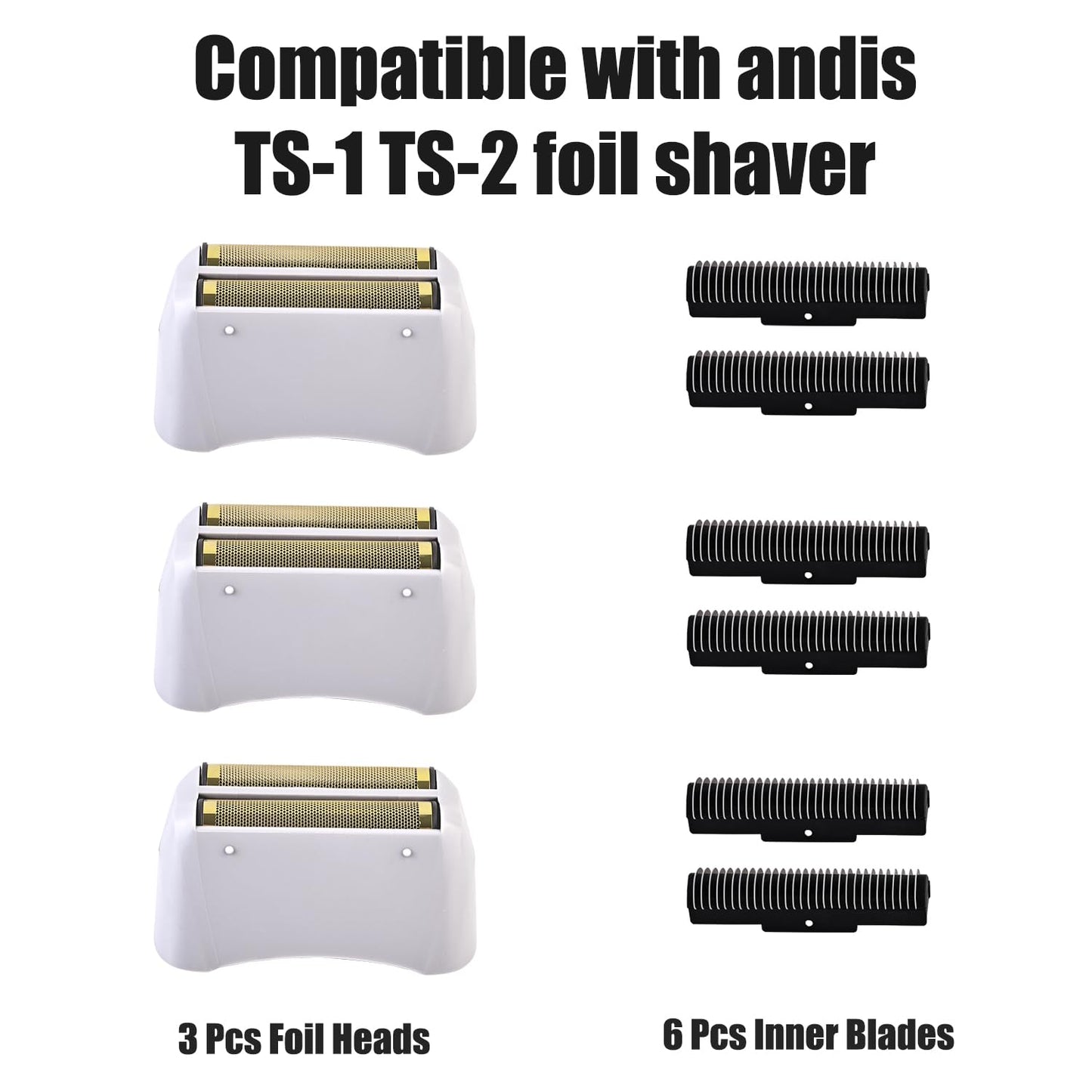 Replacement Foil for Andis Pro Foil Shaver TS-1 TS-2 - Hypoallergenic Gold Foil, 1 Pack