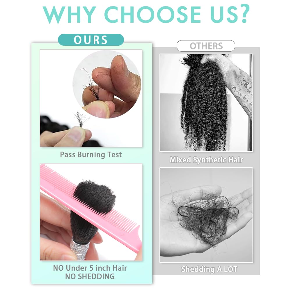 Human Braiding Hair for Boho Braids Deep Wave Bundles Human Hair 150g 6 Bundles/Pack 14 Inch Bulk Boho Hair for Braiding 12A Brazilian Curly Boho Braids Human Hair Braiding Hair Natural Color