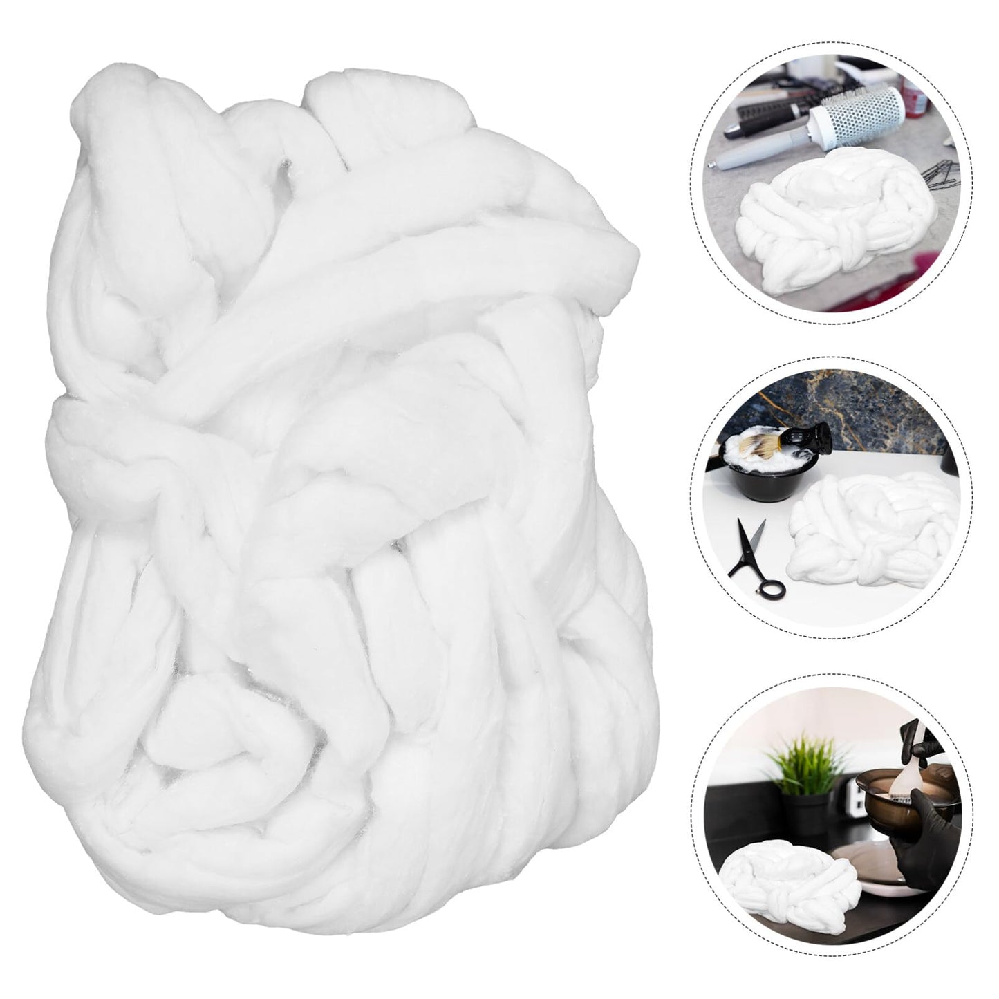 Ipetboom Cotton Rolls for Perms, Hair Care, Salon & Nail Art - White, Cotton, Roll, Hair Roller