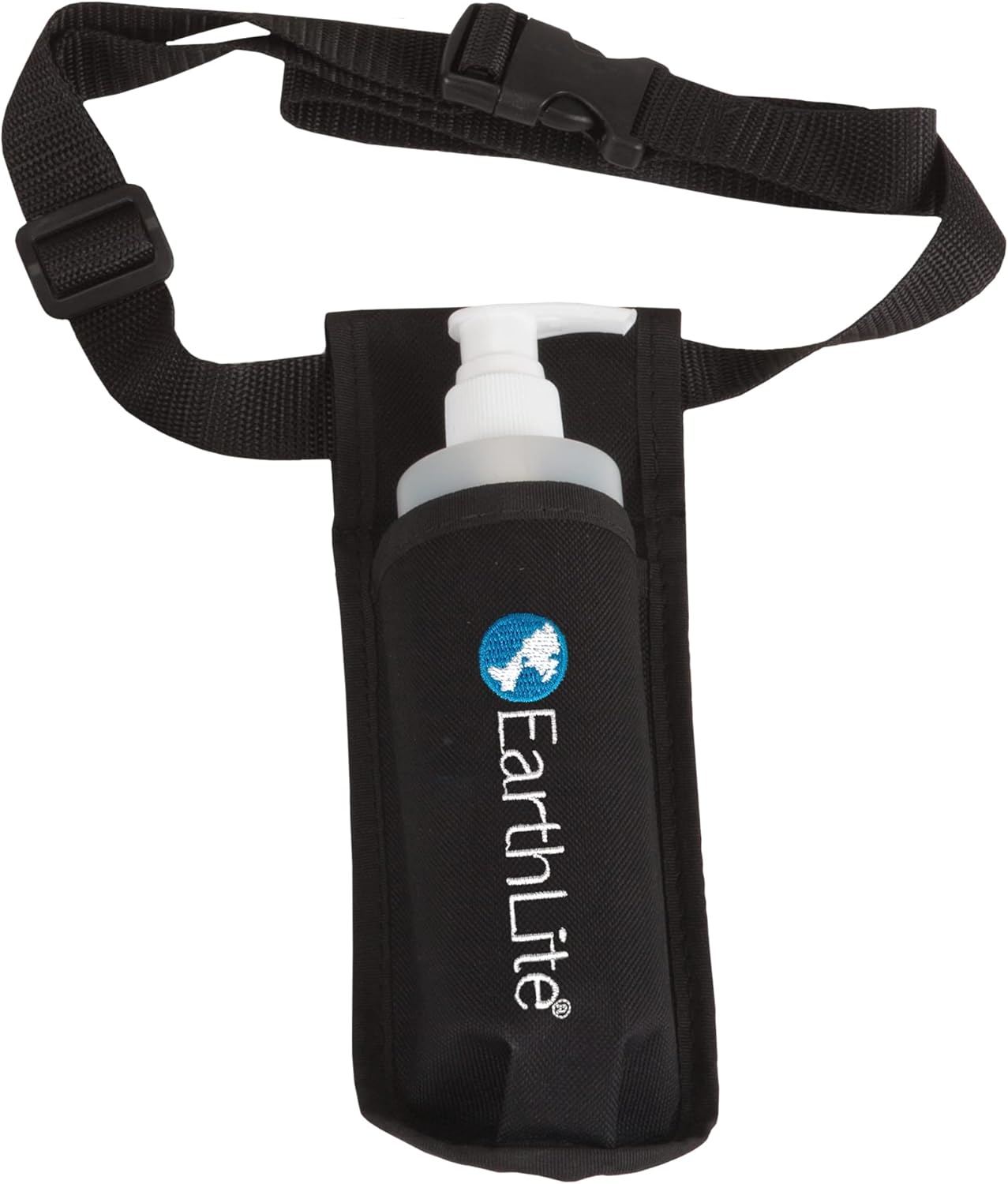 EARTHLITE Double Holster Massage Bottle Kit - 2 Heavy-Duty 8oz Bottles & Adjustable Strap for Oils & Lotions