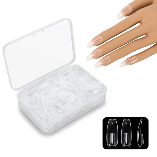 Flexible Acrylic Nail Practice Hand - Realistic Mannequin for Training & Nail Tips