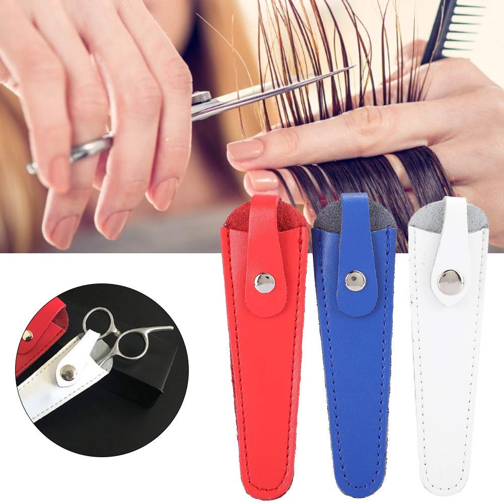 Salon Hair Scissor Bag, 3 Pcs PU Leather Scissors Safety Sheath Bag, Scissors Bag Portable Scissors Storage Holder, Holster Organizer Hairdressers Tools for Beauty Salon and Household