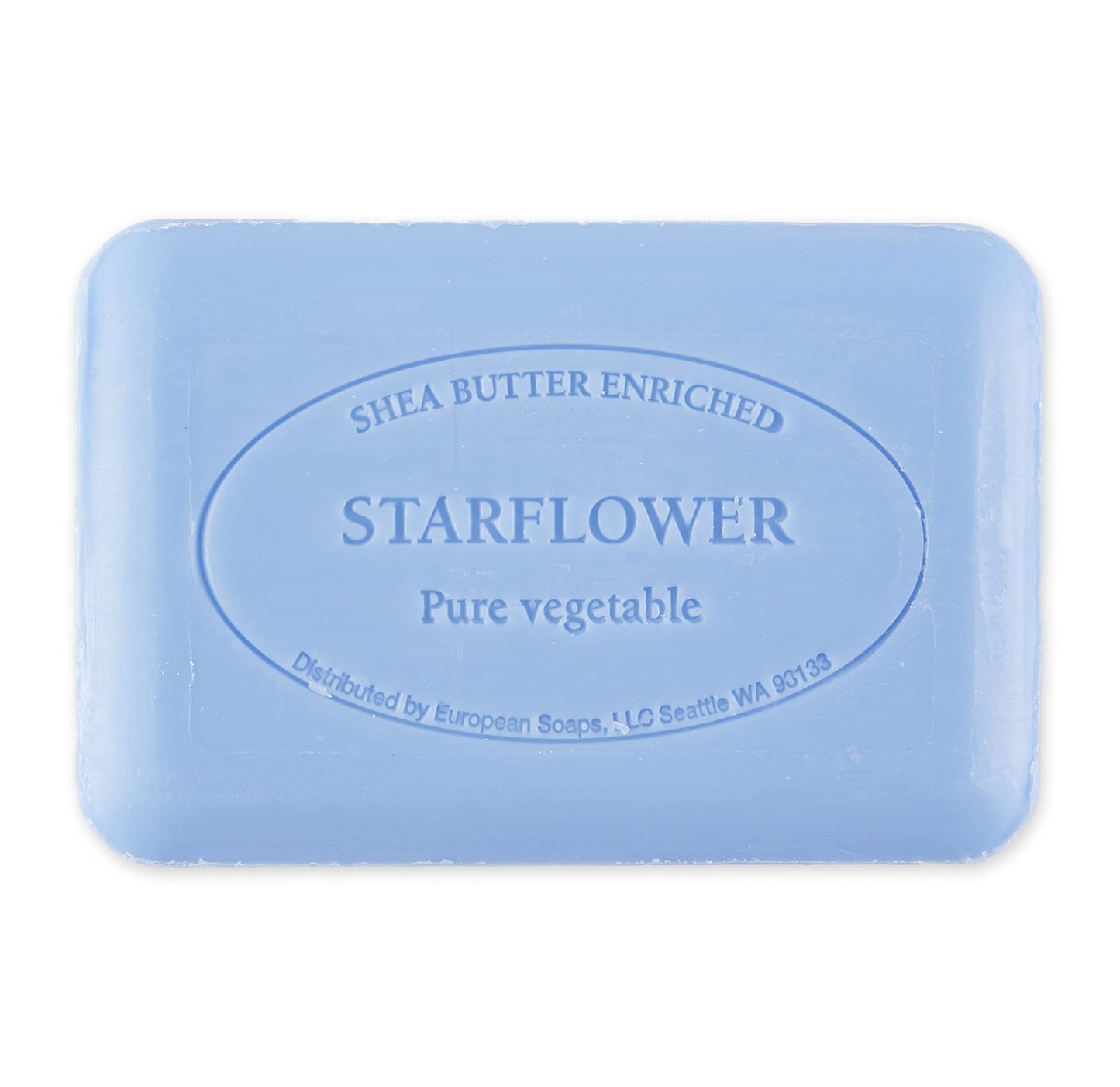 Pre de Provence Artisanal Soap Bar, Enriched with Organic Shea Butter, Natural French Skincare, Quad Milled for Rich Smooth Lather, 8.8 Ounce, Starflower