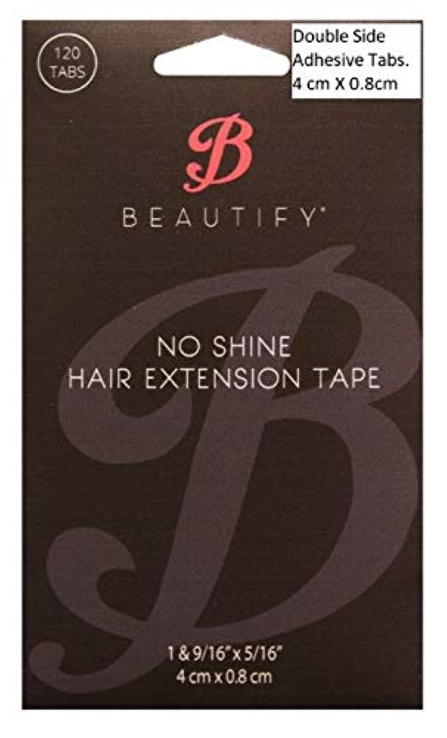 Beautify No Shine Hair Extension Tape Tabs - Double Sided Replacement Tape for Hair Extensions, 120 Tabs per Pack - Shine-Free Hold