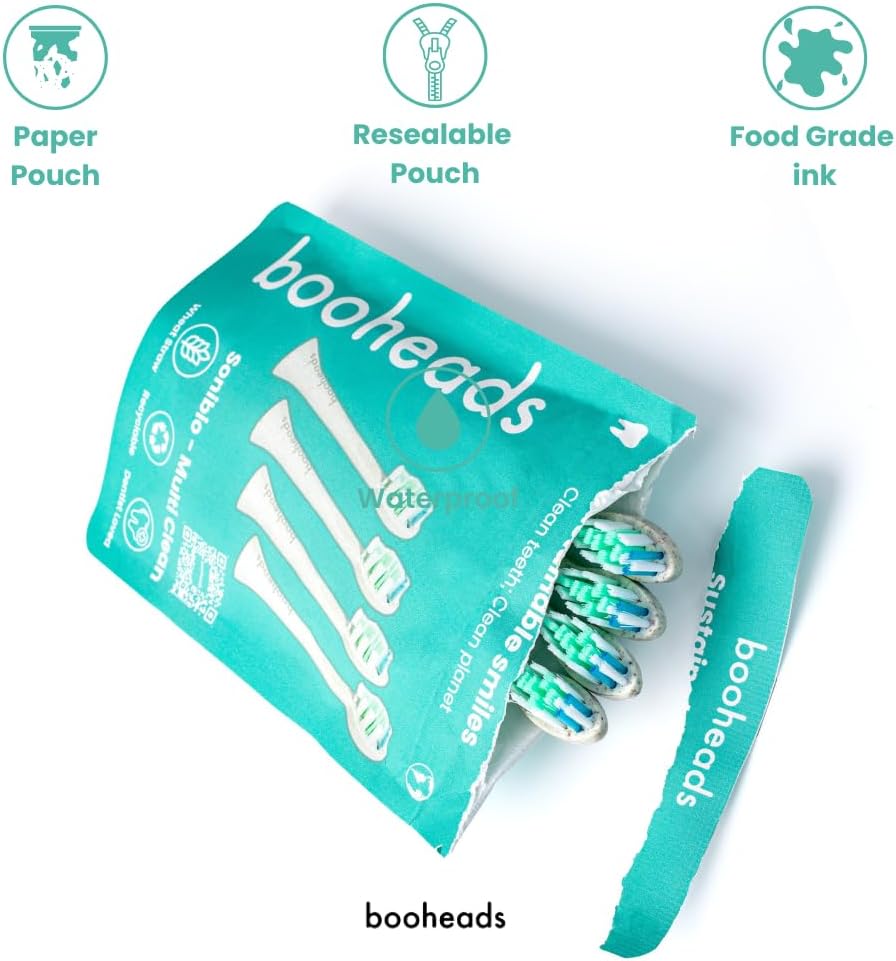 Plant-Based Electric Toothbrush Heads for Sonicare - BPA-Free, Eco-Friendly 4PK