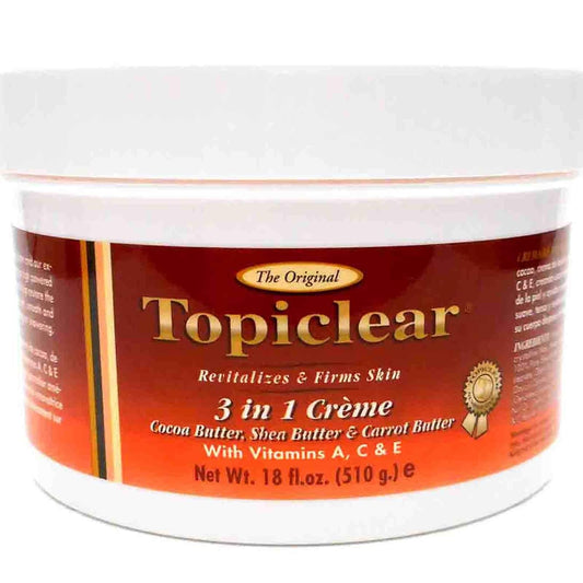 Topiclear 3-in-1 Cocoa Butter Cream with Shea & Carrot - 18 fl oz Moisturizer