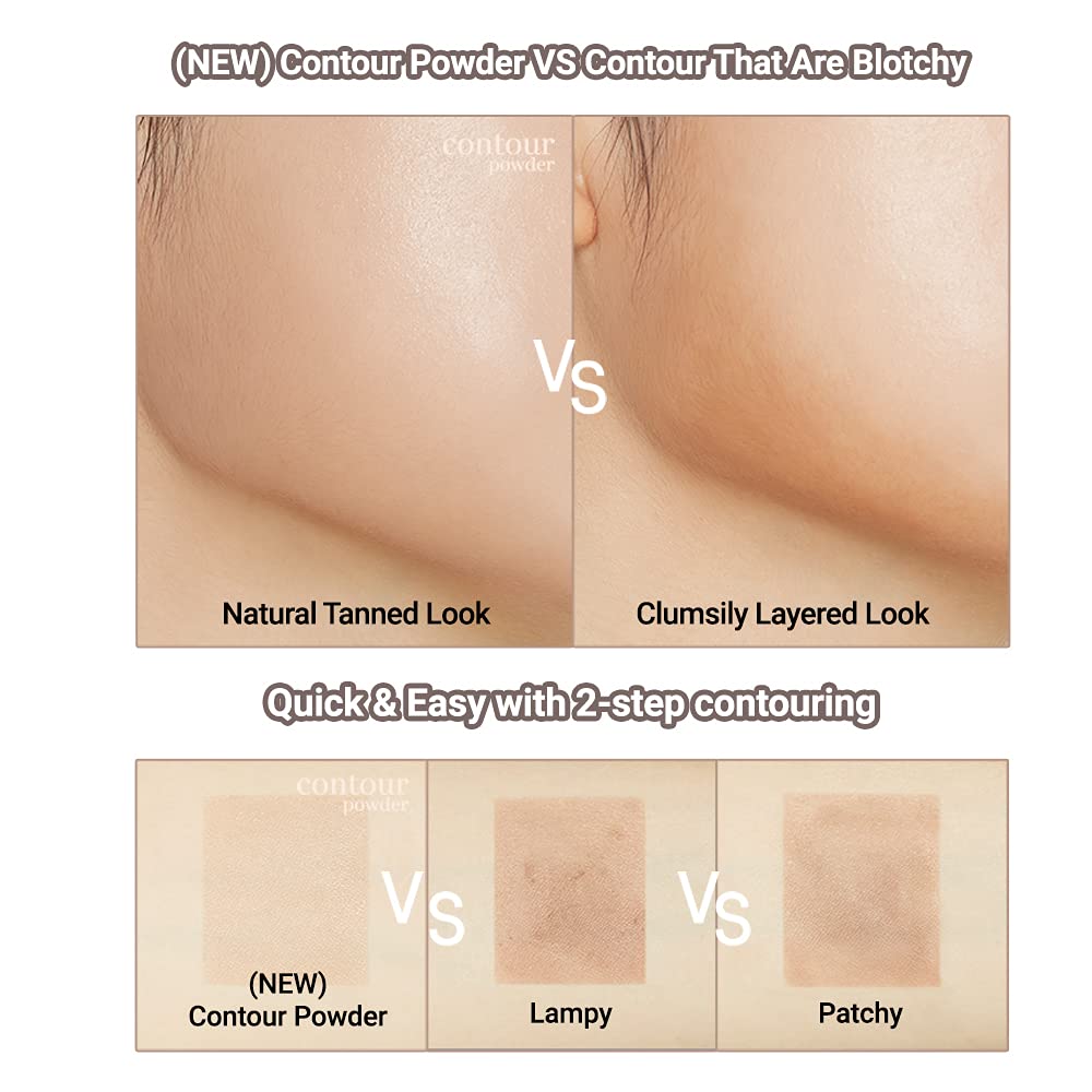 ETUDE Contour Powder Palette - Bronzer & Highlighter for Effortless Face Definition | Smooth Velvety Texture, Natural Finish | Ideal Korean Makeup Gift