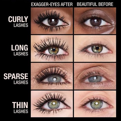 TAIKELOP Exagger-Eyes Volume Mascara Exagger-Black 4ML, Volumizing, Lengthening, Defining, Curling, Multiplying Mascara Makeup