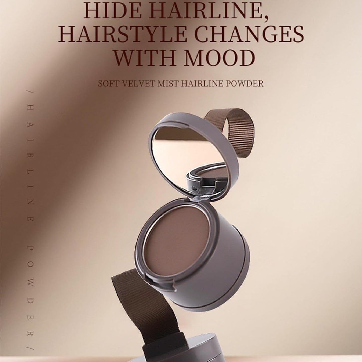 Hairbear, Hair Bear, Hair Filler Powder, Hairs Line Contour Shadow Powder, Enhanced Hairline Powders Instantly Conceals, Long Lasting Water Proof (Black)