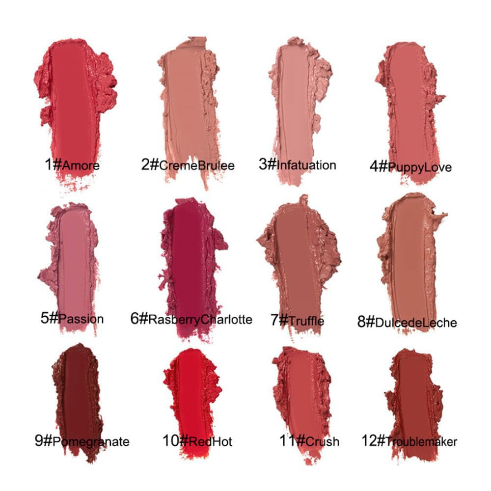 Lips Staining Lip Oil, Lip Tint Oil, Hailnrothwad 12 Colors Cream Texture Lipstick, Non-stick to Cup Non-fading Long Lasting Moisturizing (01)