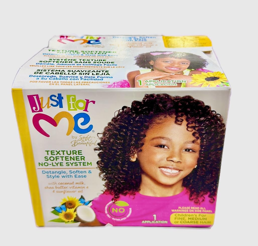 Just Me Texture Texturizer Softener System Kit | Detangle, Soften, Style