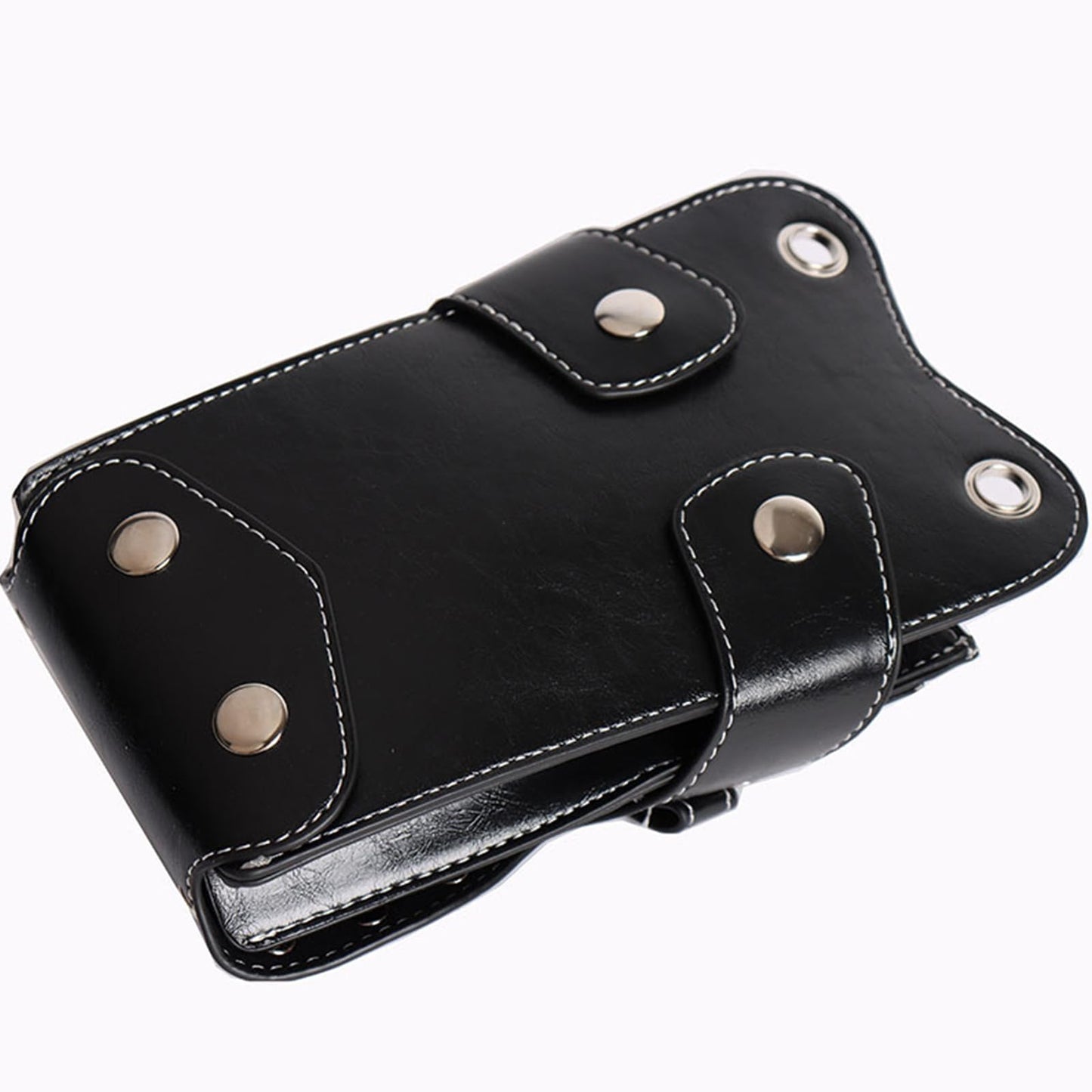Hairdresser Waist Bag Shear Holder, 7-Slot Hairstylist PU Leather Barber Scissors Holster Pouch Tool Bag, Detachable Hair Cutting Organizer for Combs, Clippers, Spray Bottles (Pink)