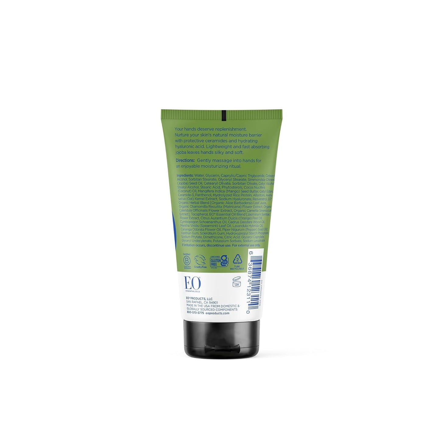 Organic EO Hand Cream - 2 Pack, 2.5 oz | Orange Blossom & Vanilla Moisturizer for Dry Skin