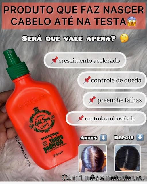 Tonico Poderoso by Gold Spell - Powerful Hair Tonic - 250ml (8.45 oz) | Hair Strengthening & Anti-Hair Loss Treatment