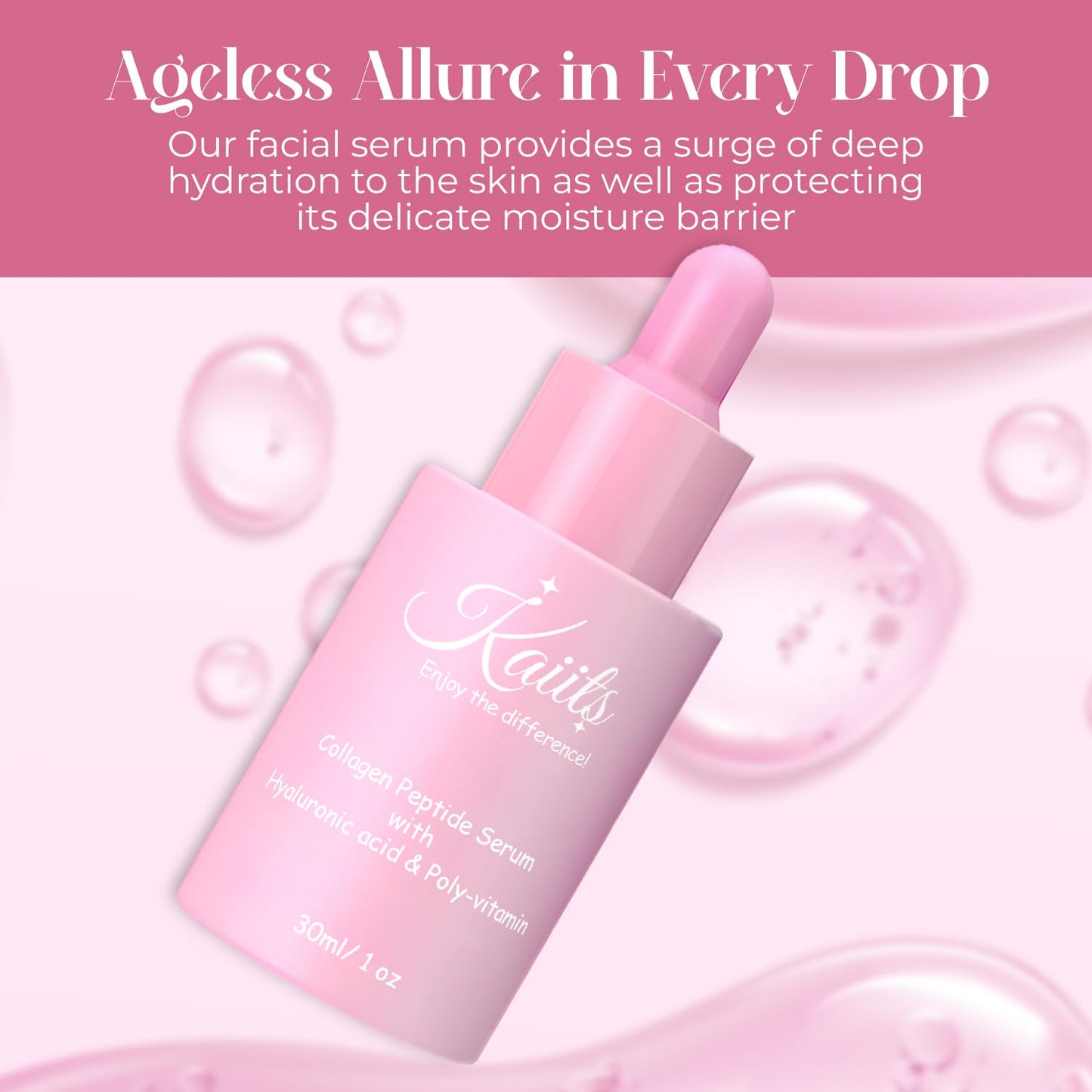 Collagen Peptide Serum for Face - Multi-Functional, Anti-Aging Facial Serum with Hyaluronic Acid and PolyVitamin for Radiant, Firmer, & Youthful Skin! | 1 Fl Oz