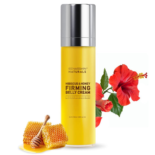Belly Firming & Skin Tightening Cream with Hibiscus & Honey - Moisturizing Cellulite Lotion for Stomach, Thighs & Butt - 100ML
