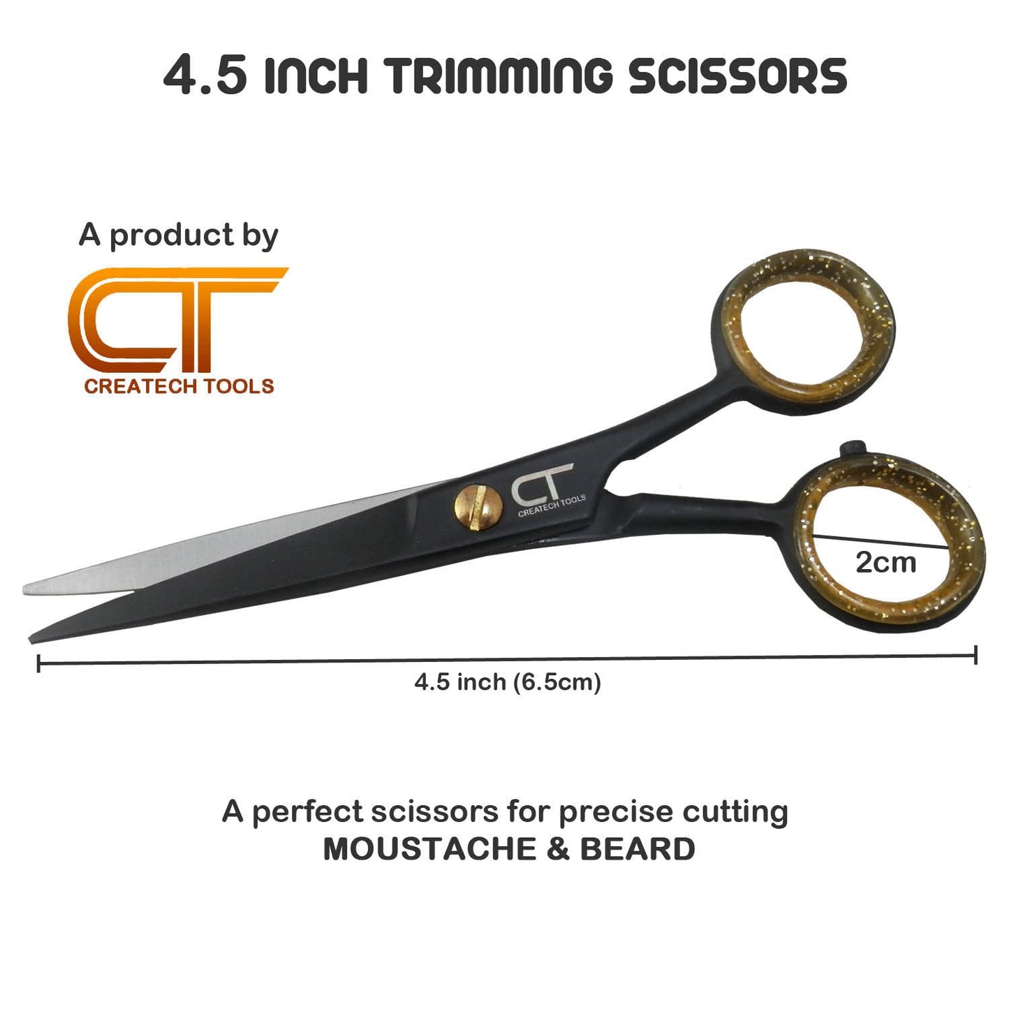 Hair Scissors Set – Large and Small Hair Cutting, Hairdressing and Trimming Black Scissors, Family Care Pack