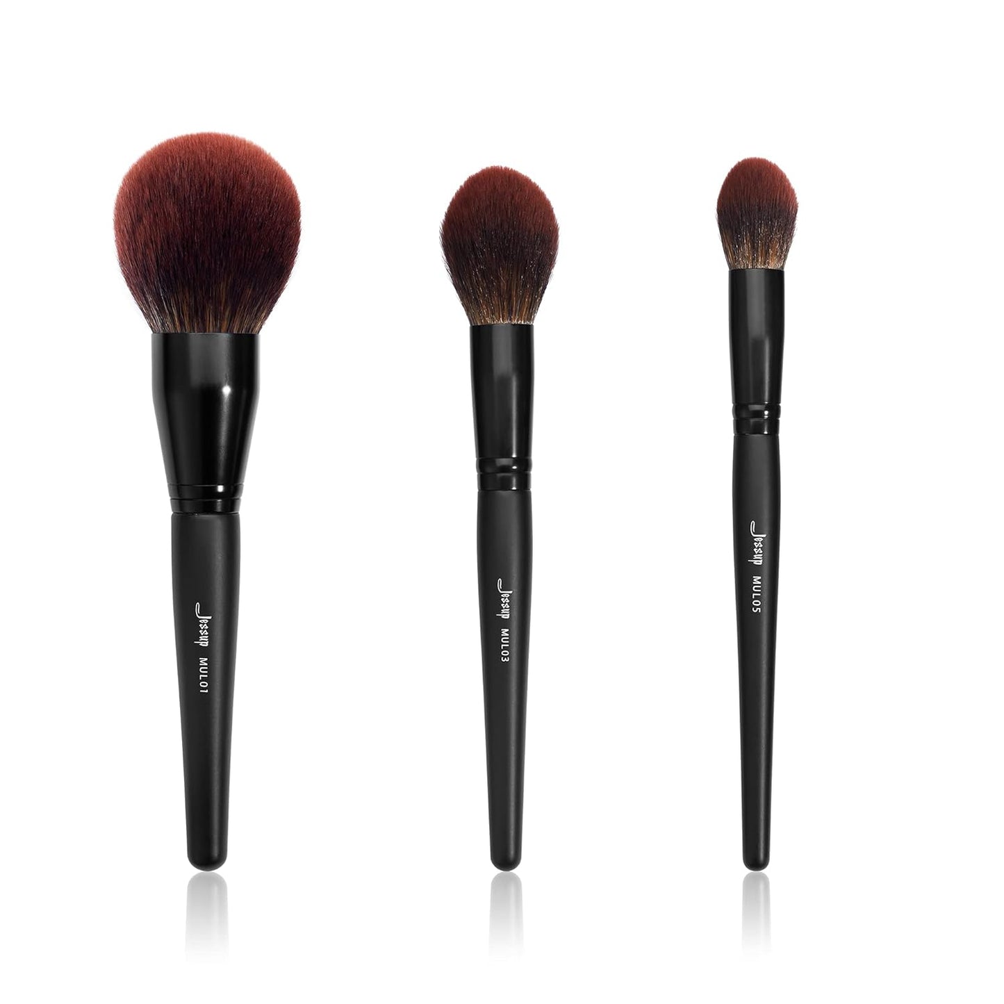 Vegan Makeup Brush Set - 16pcs Premium Synthetic Eye Brushes for Blending, Eyeliner & Concealer