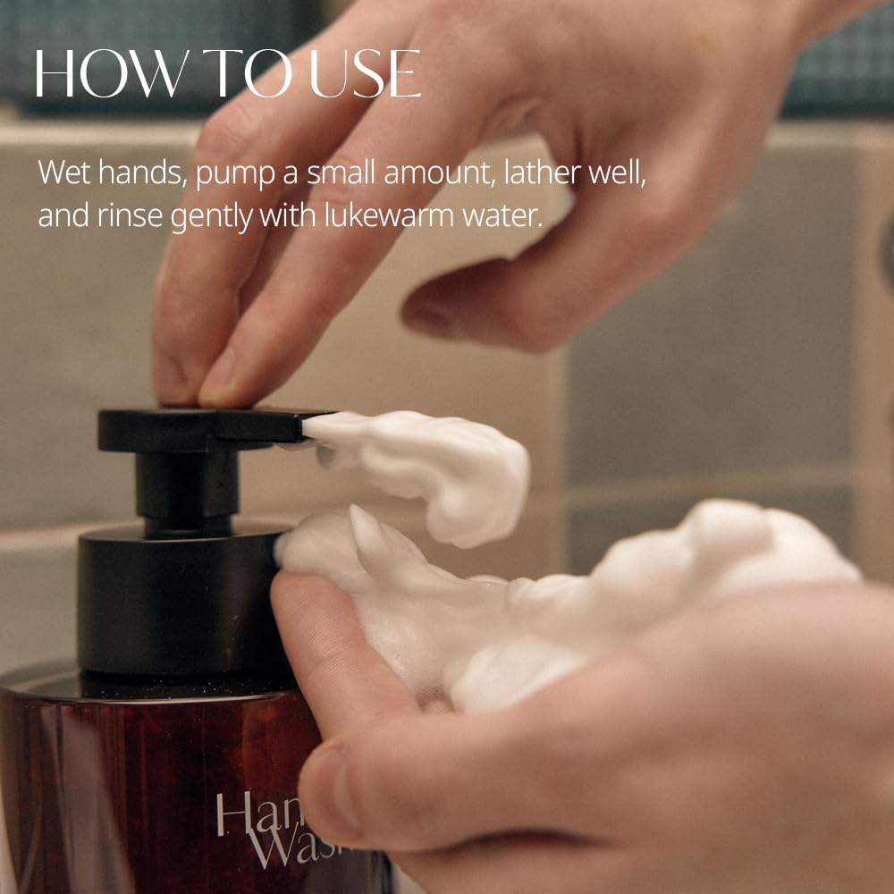 Luxurious Forest Scent Hand Wash - Hetras Perfume Bubble Wash 17.4 fl oz (2 Pack) with Pump Dispenser | Hydrating & Gentle Formula