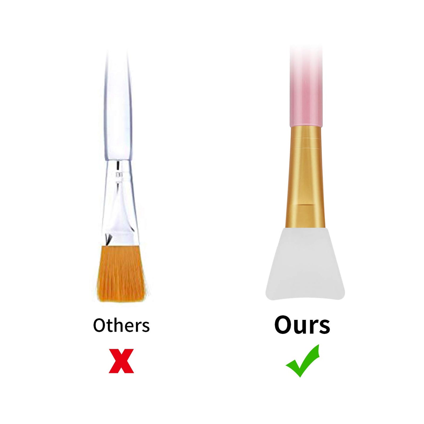 Cuttte 4pcs Silicone Face Mask Applicators, Flexible Facial Mud Masks Applicator, Hairless Moisturizers Tools, Soft Facial Brushes for Mud, Clay, Charcoal