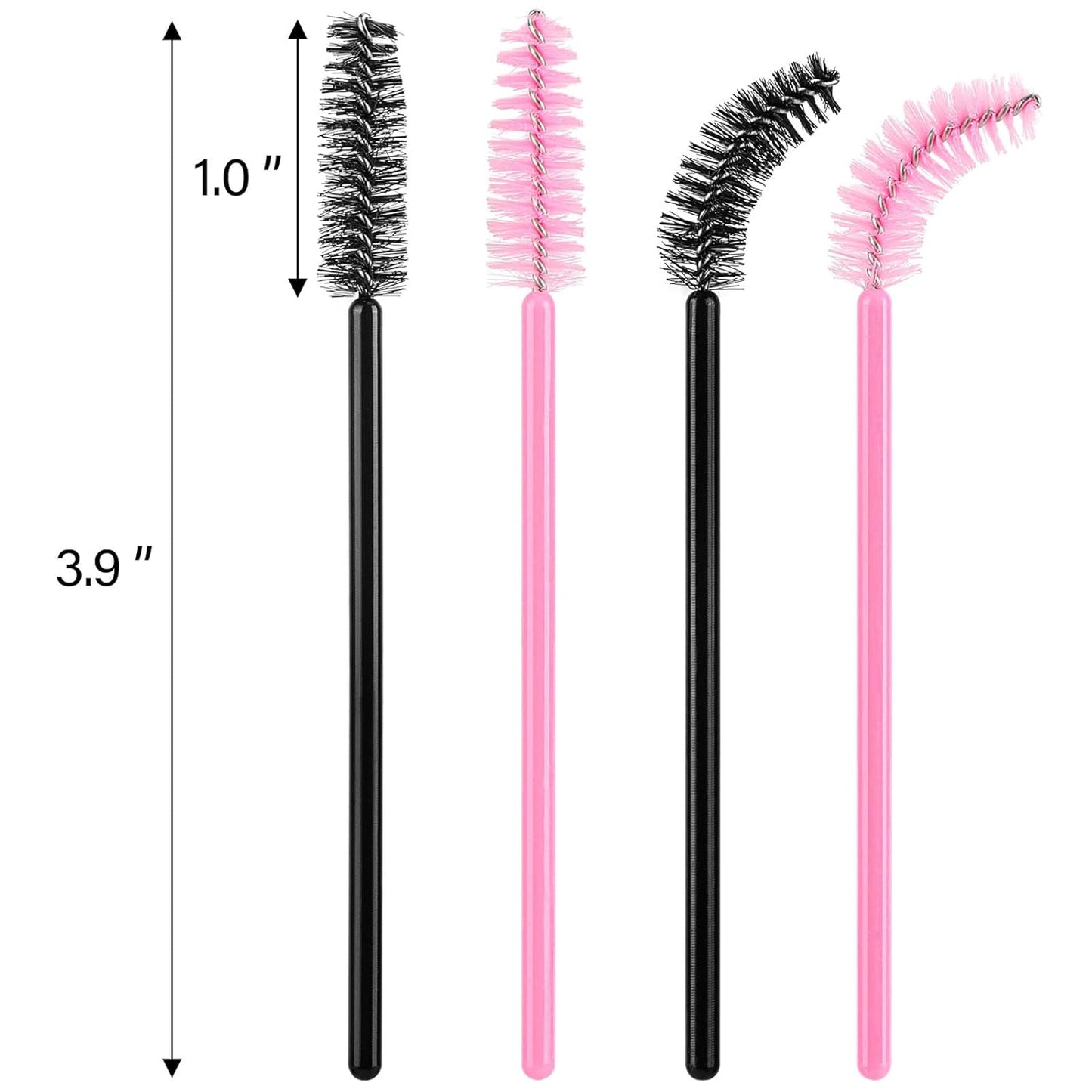 Disposable Mascara Wands - 1000 Colorful Eyelash Brushes & Spoolies for Extensions