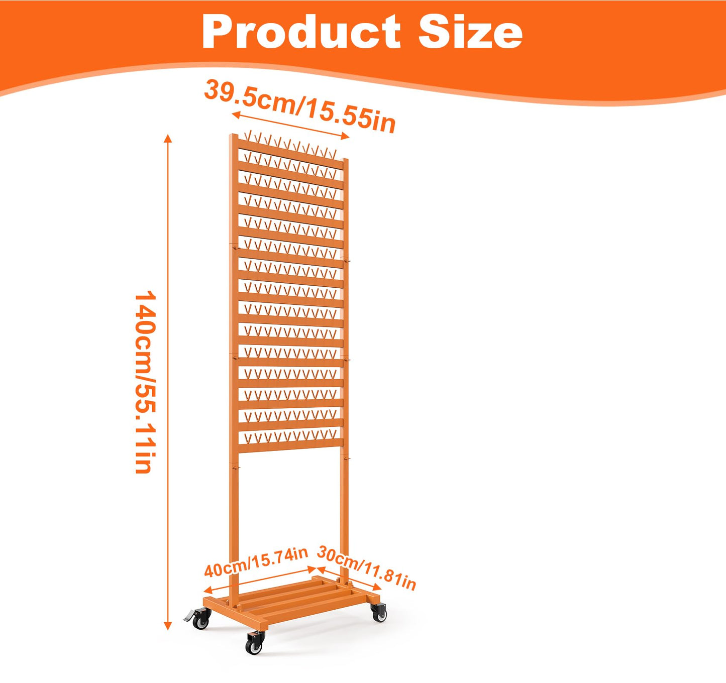 Suuiwau Adjustable Braiding Hair Rack 300 Pegs,2-Sided Metal Braiding Rack Stand with Wheels Hair Separator Braid Rack for Hair Stylist