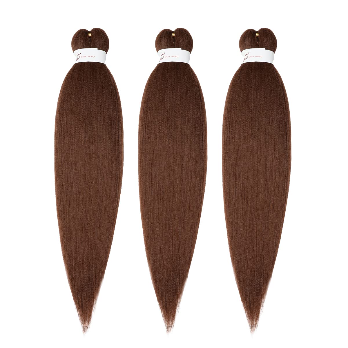 8 Packs 20-Inch Ombre Pre-Stretched Braiding Hair - Soft Yaki Texture Extensions