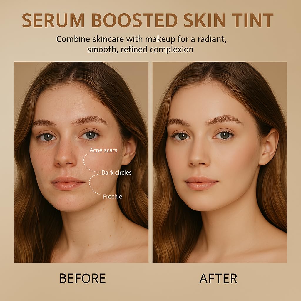 Beauty Balm Serum Boosted Skin Tint Stick – Face Tint Balm Foundation with Serum Benefits, Buildable Hydrating Coverage, Moisturizing Concealer Stick for Glowing Skin & Flawless Finish (3#, 2)