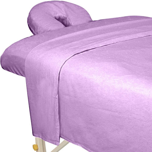 Premium Designer Flannel Massage Sheet Set - 3-Piece, Island Tranquility for Massage Tables