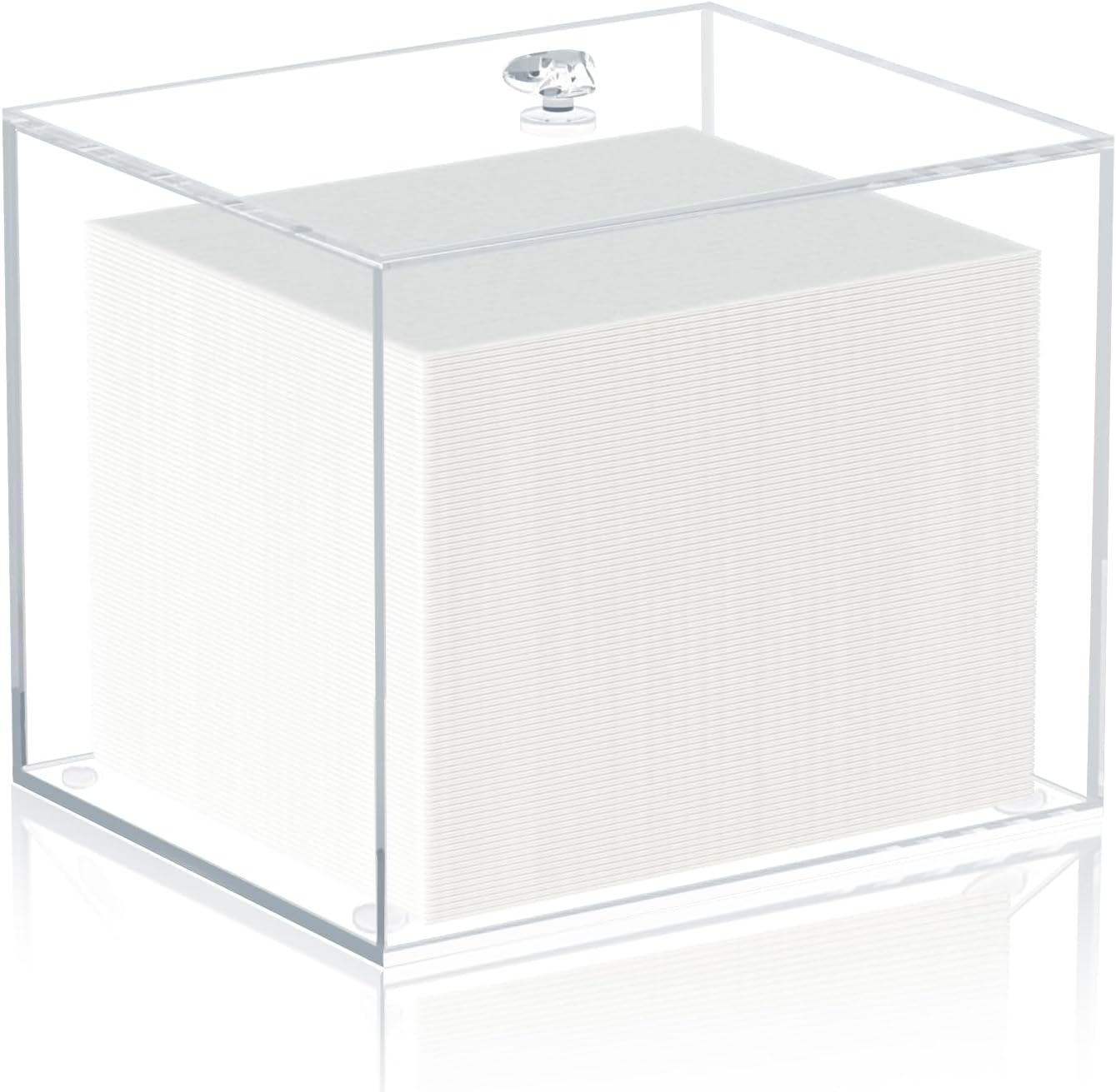 Clean Skin Club Acrylic Disposable Face Towels Holder - Bathroom Organizer & Storage Box