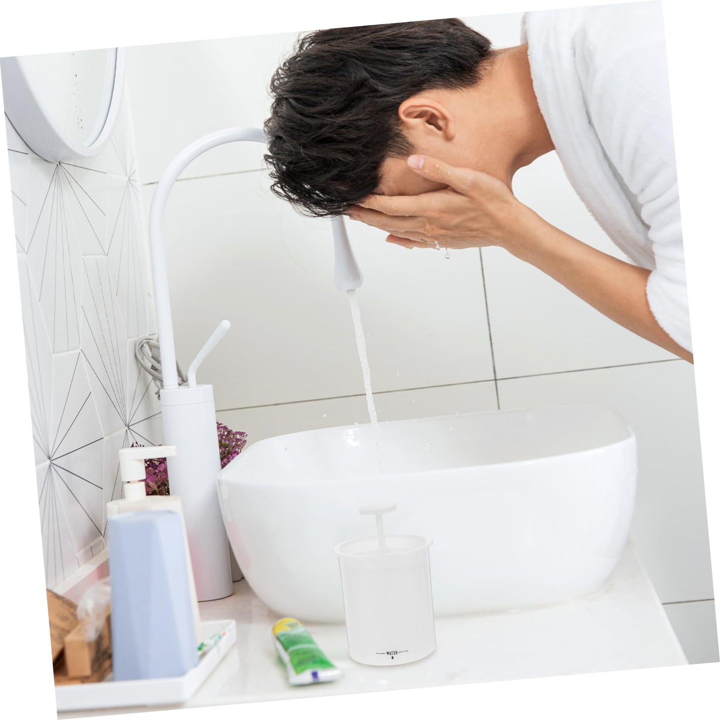 Baluue 2pcs Facial Foam Maker Cups Portable Cleansing Tool for Home Travel Produces Rich Foam for Skincare Efficient Face Wash Foamer Output