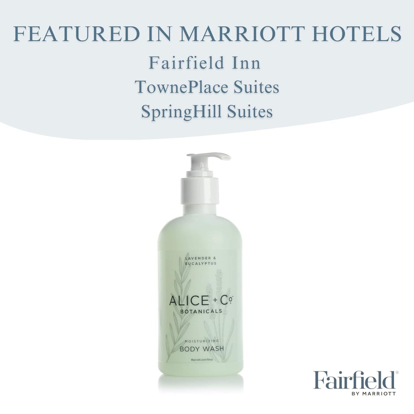Luxury Lavender & Eucalyptus Body Wash - 8.5 oz Hotel Bath Amenities by Alice + Co.