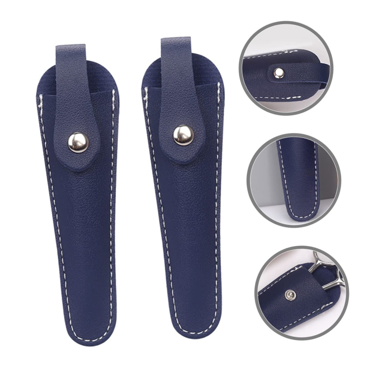 MERRYHAPY 2pcs Pu Leather Scissor Holder Lightweight Barber Hairdressing Tool Bag for Protection for Salon and Home Use