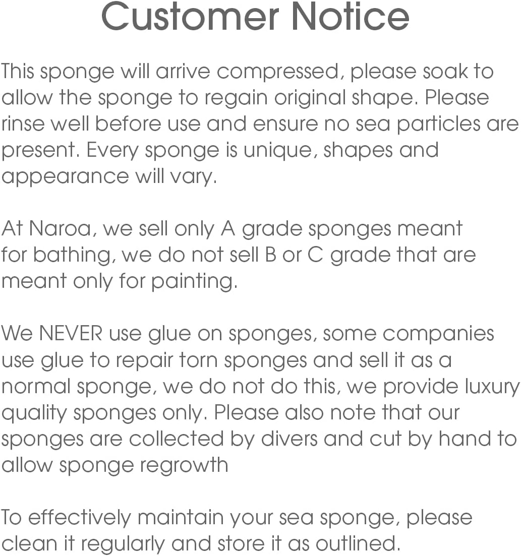 Large Unbleached Natural Sea Loofah Sponge | Gentle Bath & Shower Body Scrubber
