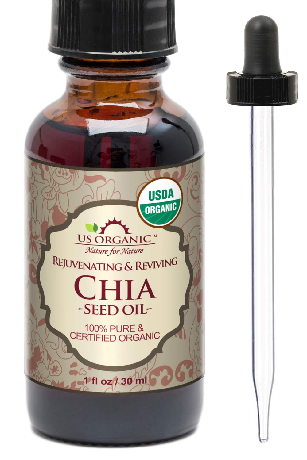 USDA Organic Sea Buckthorn Oil - 100% Pure Virgin, Anti-Aging Face & Hair Treatment, 1 oz
