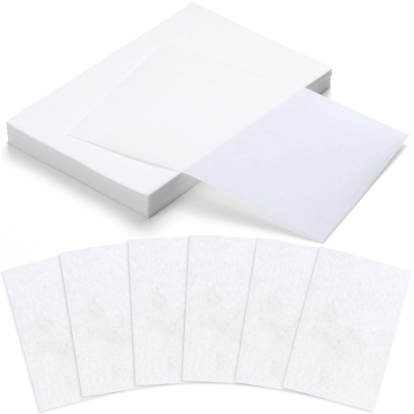 Pndeyo 100pcs End Papers for Hair Perm, Disposable Salon Hair Papers, High Temperature Resistance Curling Styling Accessories for Cold and Hot Perms- White