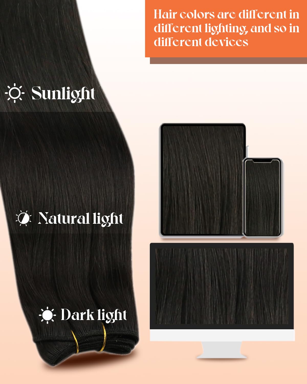 Sunny Hair 22 inch Sew in Hair Extensions Real Human Hair Jet Black Sew in Hair Extensions Long Hair Black Real Human Hair Extensions Weft Black Human Hair Weft Extensions for Women 100g