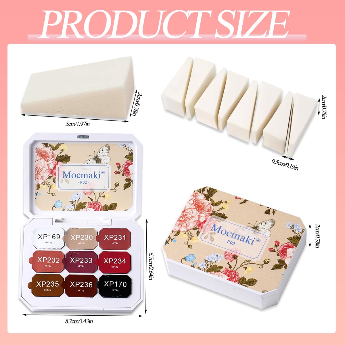 SUTOZMIWE Ombre Gel Nail Polish Kit, 9 Colors Gradient Painting Gel Polish with 8Pcs Nail Sponges for Ombre Nails Aura Nails French Manicure Soak Off UV Pastel Nail Art Varnishes Set DIY Nail Design