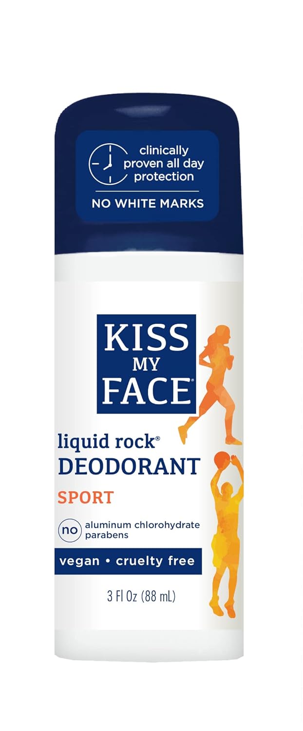 Fragrance-Free Natural Liquid Rock Deodorant - 3 oz (Pack of 3) | Kiss My Face