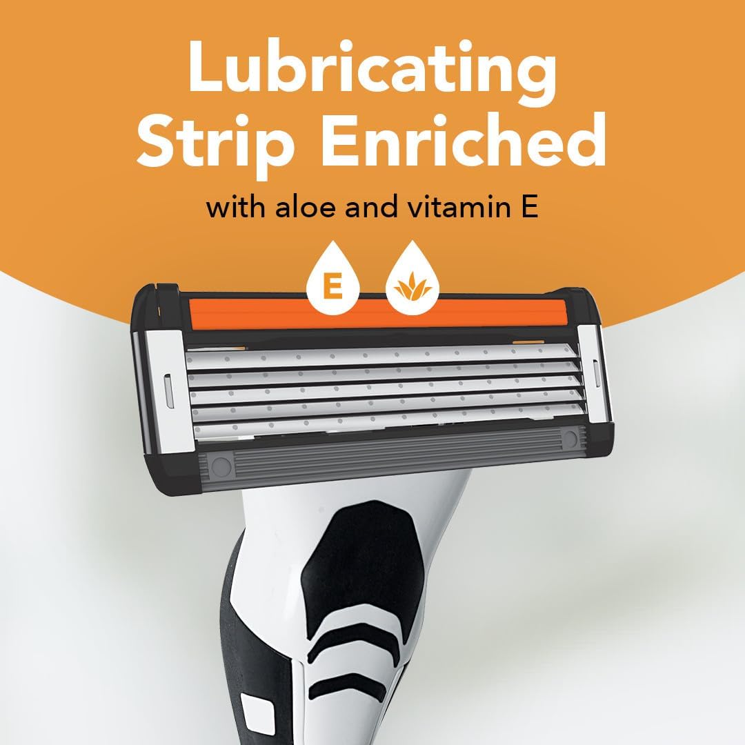 BIC Flex 5 Refillable Men's 5 Blade Razors, Holiday Grooming for a Smooth Shave, 1 Handle and 12 Cartridges-Pack, Stocking Stuffers