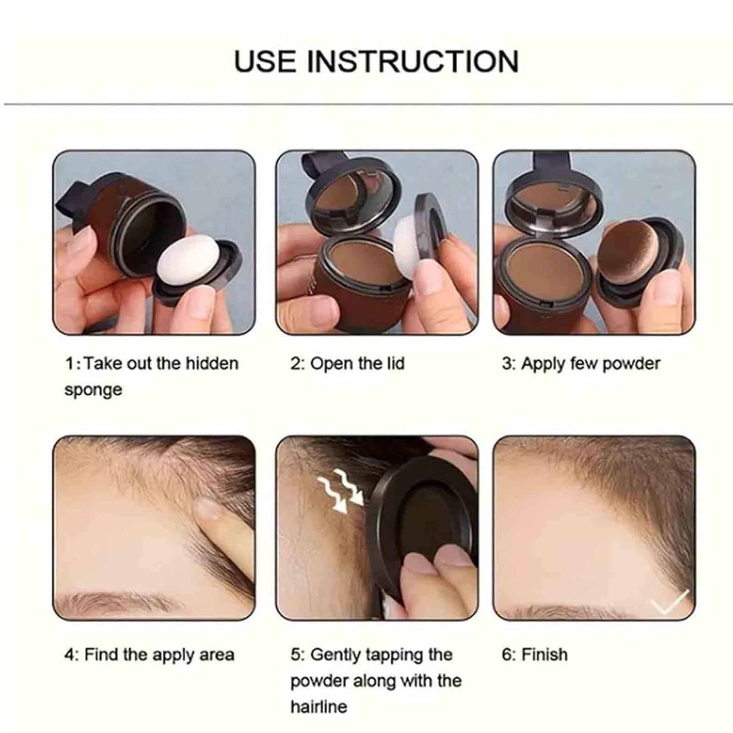 Hairbear Hair Filler, Hair Bear Hair Filler Long Lasting Water Proof, Hairbear Hair Filler Fast&ful, Fibers Natural Black, For Thinning Hair Women and Men &graying Hair Roots (Brow2, 1)
