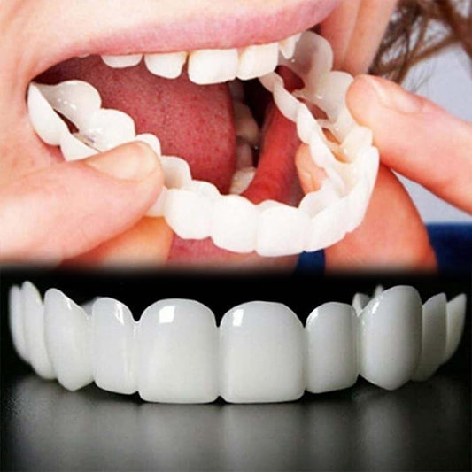 2Pairs Temporary Dentures Teeth for Women and Men, Nature and Comfortable, Protect Your Teeth and Regain Confident Smile