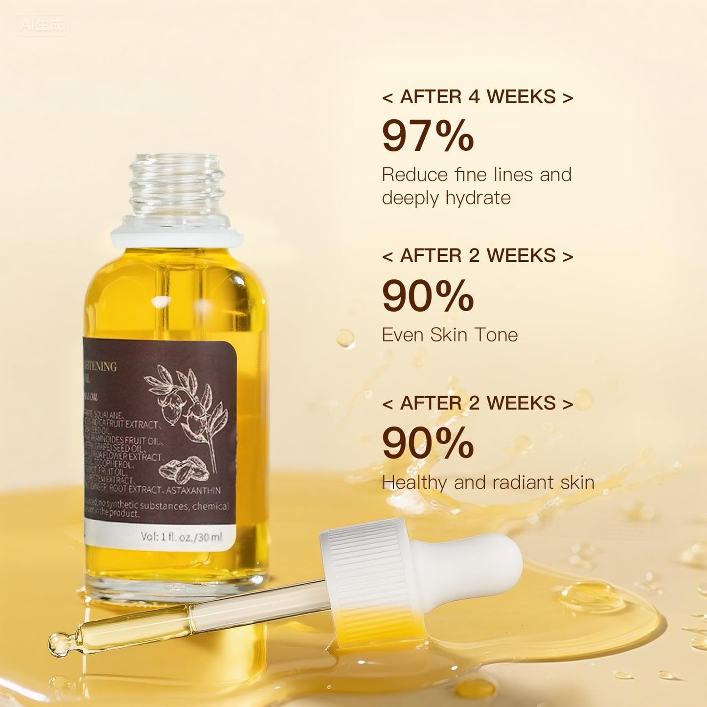 Vitamin E Oil 80,000 IU with Bakuchiol for Wrinkles & Scars - 30ml Natural Skin Moisturizer